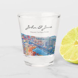 A Shot Verre de prise d'air personnalisé Las Vegas