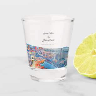 A Shot Verre de prise d'air personnalisé Las Vegas Skylin