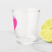 A Shot Verre de prise de coeur rose (Droite)