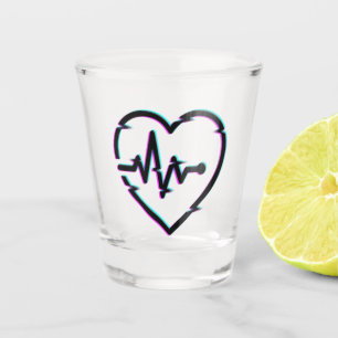 A Shot Verre de prise de contrôle cardiaque