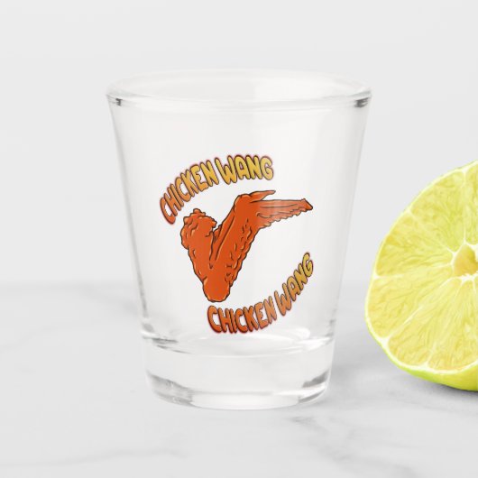 A Shot Verre de tir à l'aile de poulet (Devant)