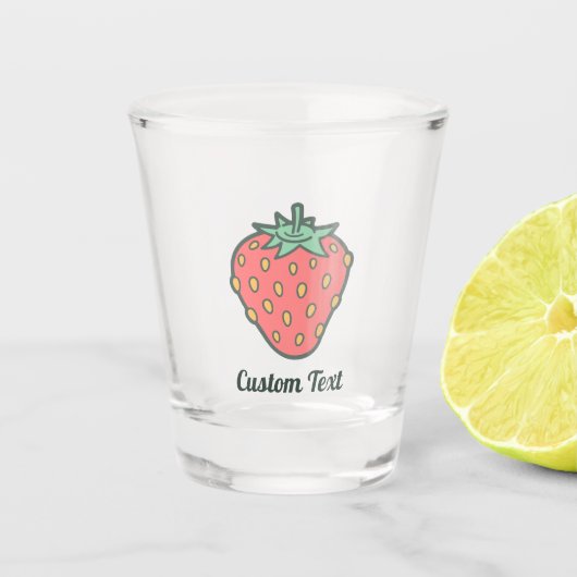 A Shot Verre de tir à l'icône de fraise (Devant)