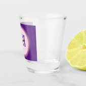 A Shot Verre de tir - Ajouter votre initiale - Violet (Droite)