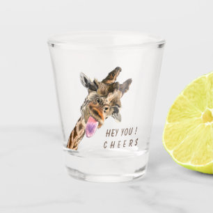 A Shot Verre de tir amusant avec Giraffe joueuse - Bravo