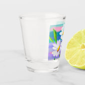 A Shot Verre de tir avec Fleurs de marguerite (Gauche)