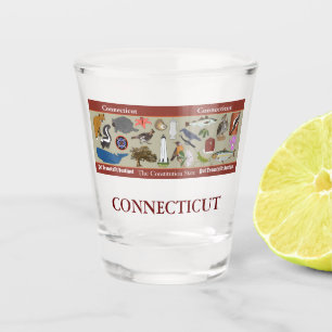 A Shot Verre de tir commémoratif de l'État du Connectic