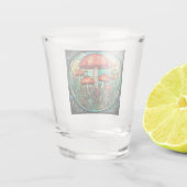 A Shot Verre de tir d'art dans les champignons (Dos)
