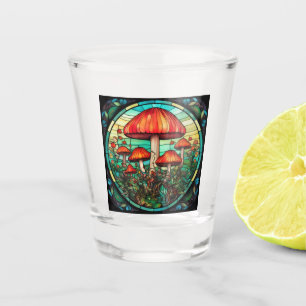 A Shot Verre de tir d'art dans les champignons
