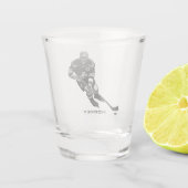 A Shot Verre de tir de conception de hockey (Dos)