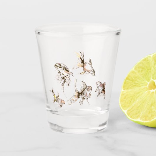 A Shot Verre de tir de poisson d'or (Devant)