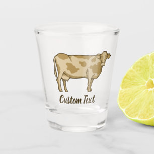 A Shot Verre de tir de profil de vache