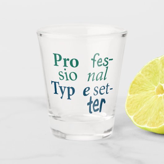 A Shot Verre de tir de type professionnel (Devant)