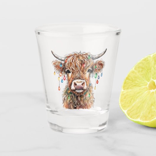 A Shot Verre de tir de vache Highland (Devant)