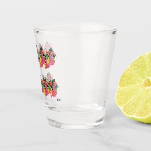 A Shot Verre de tir : Fleurs tropicales (Droite)