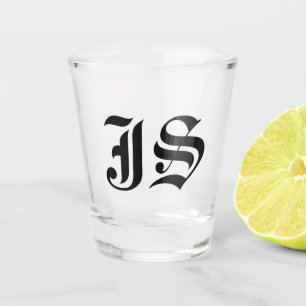 A Shot Verre de tir personnalisé avec initiales Vrac pers