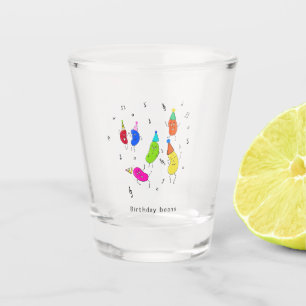 A Shot Verre haricots d'anniversaire, joyeux anniversaire