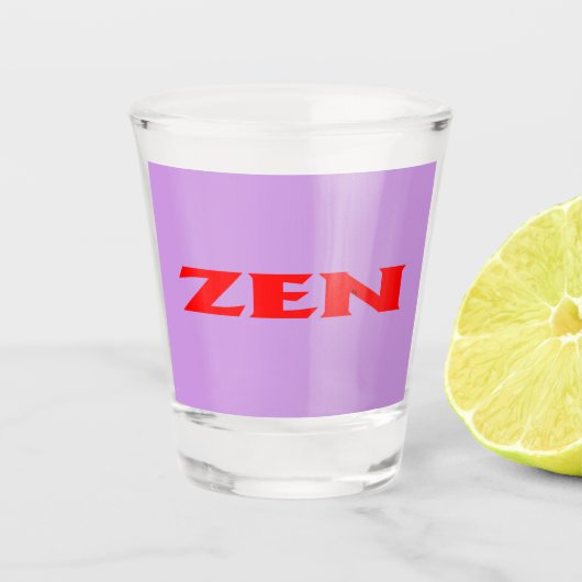 A Shot Verre lilas rouge zen (Devant)
