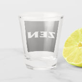 A Shot Verre noir blanc Zen (Dos)