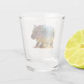 A Shot Verre Opalisé Australian Wombat, (Dos)
