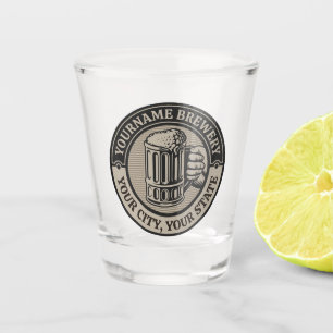 A Shot Verre personnalisé de brassage de bière NOM de la