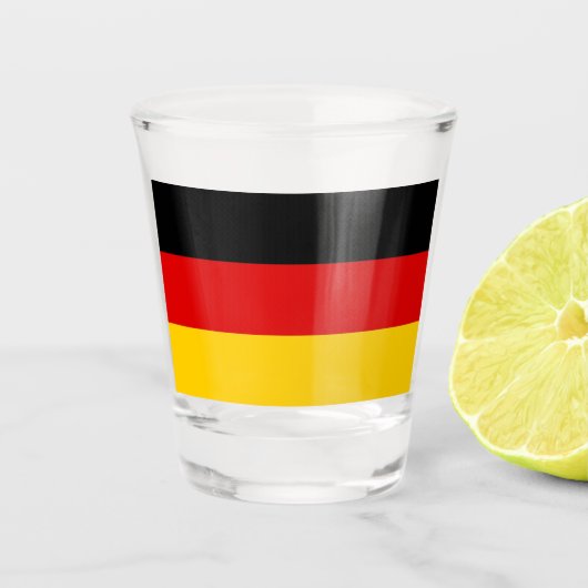 A Shot Verre photographié patriotique avec drapeau d'Alle (Devant)