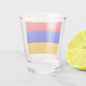 A Shot Verre photographié patriotique avec drapeau d'Armé (Dos)