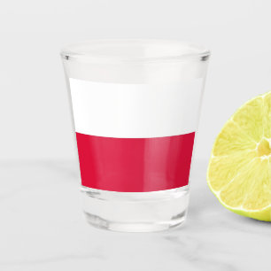 A Shot Verre photographié patriotique avec drapeau de la