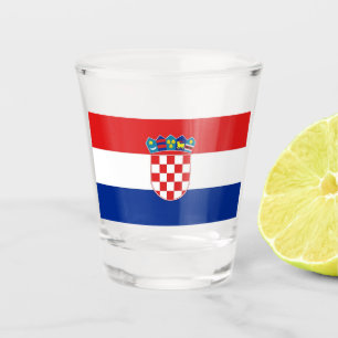 A Shot Verre photographié patriotique avec drapeau de la