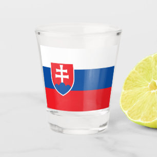 A Shot Verre photographié patriotique avec drapeau de la
