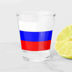 A Shot Verre photographié patriotique avec drapeau de la 