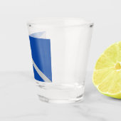 A Shot Verre photographié patriotique avec drapeau de Las (Droite)