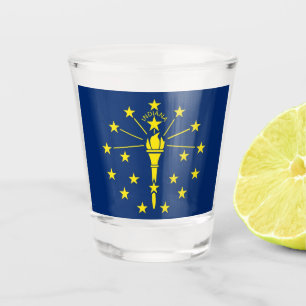 A Shot Verre photographié patriotique avec drapeau de l'I