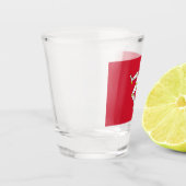 A Shot Verre photographié patriotique avec drapeau de l'î (Gauche)