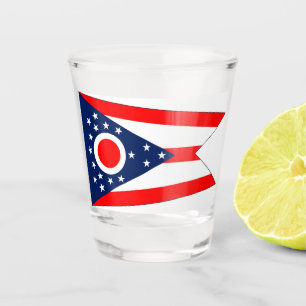A Shot Verre photographié patriotique avec drapeau de l'O