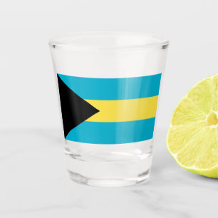 A Shot Verre photographié patriotique avec drapeau des Ba