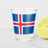 Verre photographié patriotique avec drapeau d'Isla