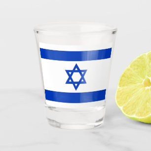 A Shot Verre photographié patriotique avec drapeau d'Isra