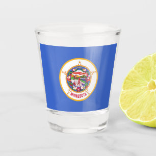 A Shot Verre photographié patriotique avec drapeau du Min