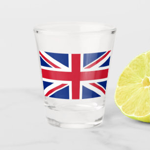A Shot Verre photographié patriotique avec drapeau du Roy