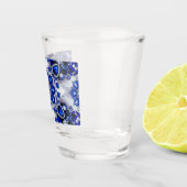 A Shot Verre pris aux couleurs Bleues Blanches (Droite)