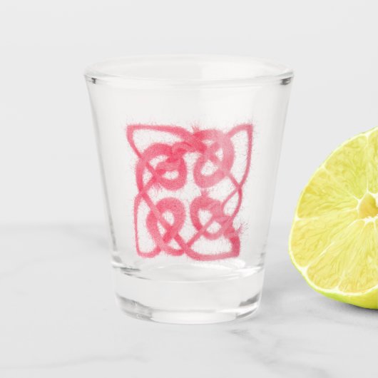 A Shot Verre rose CELTIC KNOT (Devant)