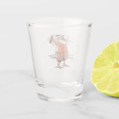 A Shot Verre transparent Drunk Père Noël (Dos)