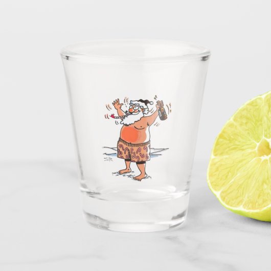 A Shot Verre transparent Drunk Père Noël (Devant)