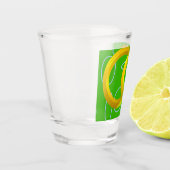 A Shot Verre vert géométrique (Gauche)