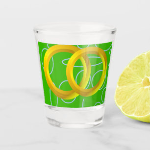 A Shot Verre vert géométrique