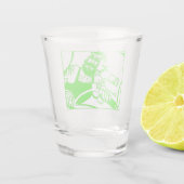 A Shot Verre vert verre à tir (Dos)