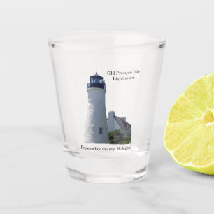 A Shot Vieux verre à liqueur de phare d'île de Presque