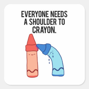 A Shoulder To Crayon Artist Pun Sticker