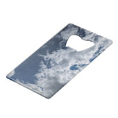 A side of clouds kredietkaart flessenopener (Voorkant Gekanteld)