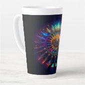 A Sierpinski Gasket Fractal Latte Mok (Linkerhoek)